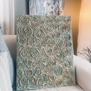 Textured Rose Pattern Canvas Art
